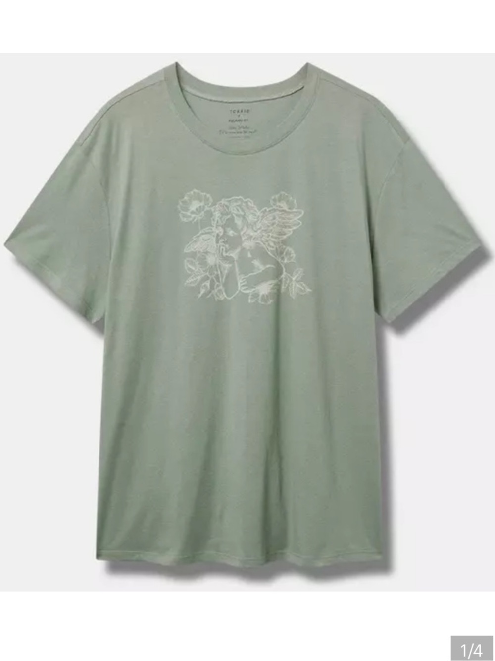 Torrid Sage Green Cherub Tee NWT 1X